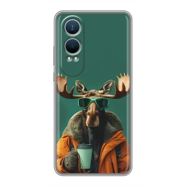 Чехол с принтом «Лось с кофе» для OnePlus Nord CE4 Lite Чехол с принтом «Лось с кофе» для OnePlus Nord CE4 Lite