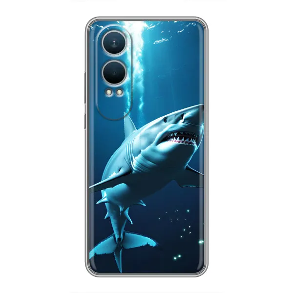 Чехол с принтом «Акула под водой» для OnePlus Nord CE4 Lite
