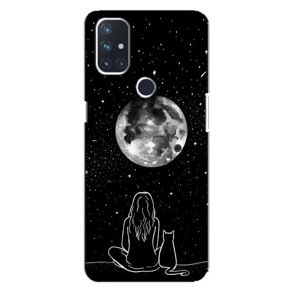 Чехол с принтом «Девушка с котом» для OnePlus Nord N100 Чехол с принтом «Девушка с котом» для OnePlus Nord N100