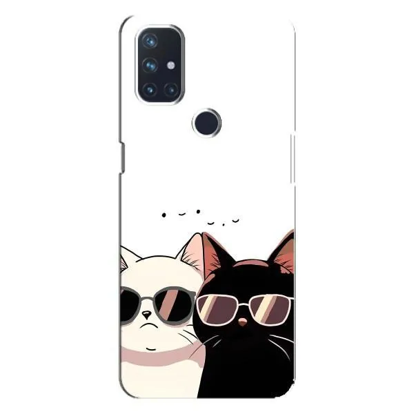 Чехол с принтом «Коты в очках» для OnePlus Nord N100 Чехол с принтом «Коты в очках» для OnePlus Nord N100