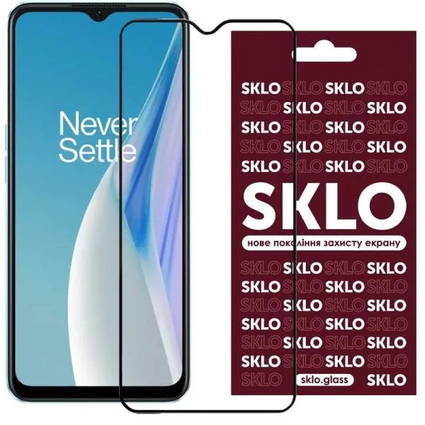 Захисне скло SKLO 3D для OnePlus Nord N20 SE / N300 — Чорний — фото 1