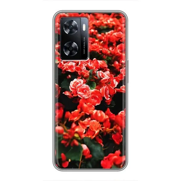Чехол с принтом «Цветы красные» для OnePlus Nord N20 SE