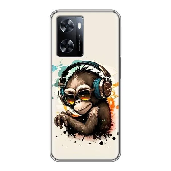 Чехол с принтом «Макака в наушниках» для OnePlus Nord N20 SE