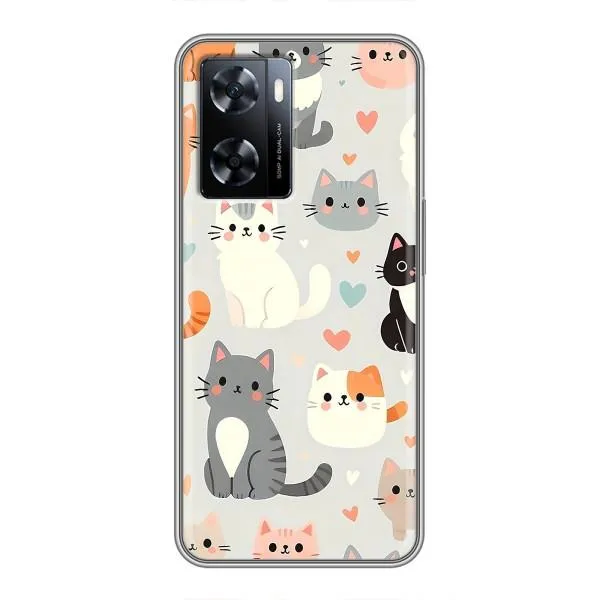 Чехол с принтом «Коллаж котов» для OnePlus Nord N20 SE