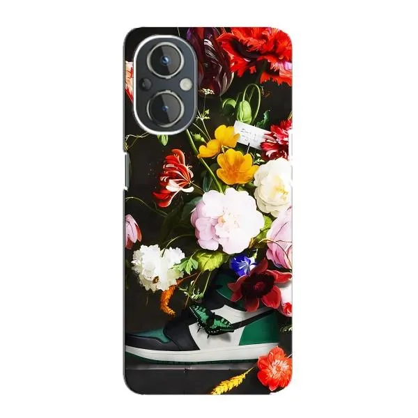 Чехол с принтом «Nike цветы» для OnePlus Nord N20 Чехол с принтом «Nike цветы» для OnePlus Nord N20