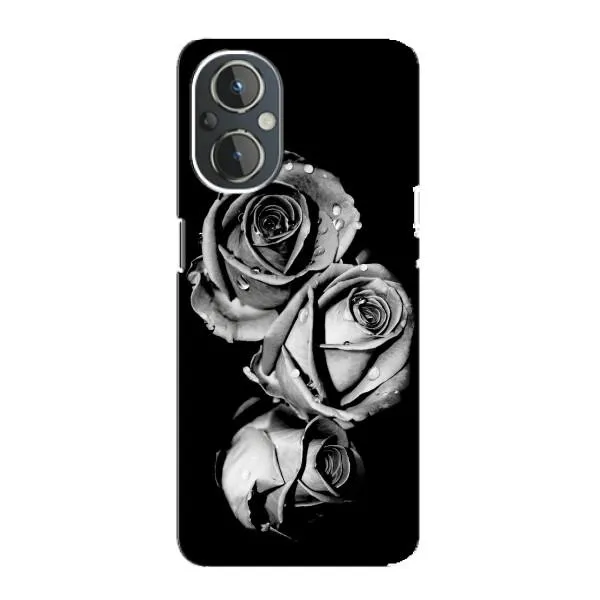 Чехол с принтом «Черная роза» для OnePlus Nord N20 Чехол с принтом «Черная роза» для OnePlus Nord N20
