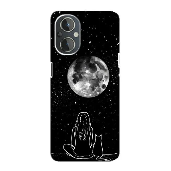 Чехол с принтом «Девушка с котом» для OnePlus Nord N20