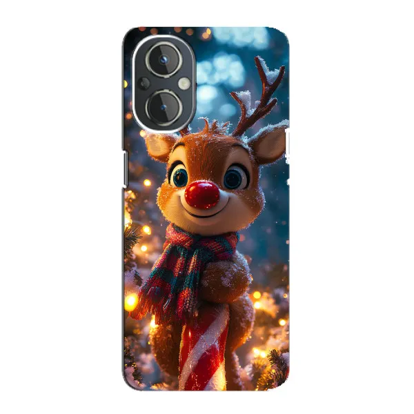 Чохол з принтом «Олень з шарфом» для OnePlus Nord N20 Чохол з принтом «Олень з шарфом» для OnePlus Nord N20