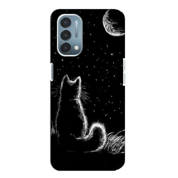 Чехол с принтом «Котик и луна» для OnePlus Nord N200 5G (DE211)