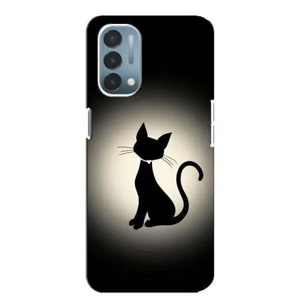 Чехол с принтом «Силуэт котика» для OnePlus Nord N200 5G (DE211)