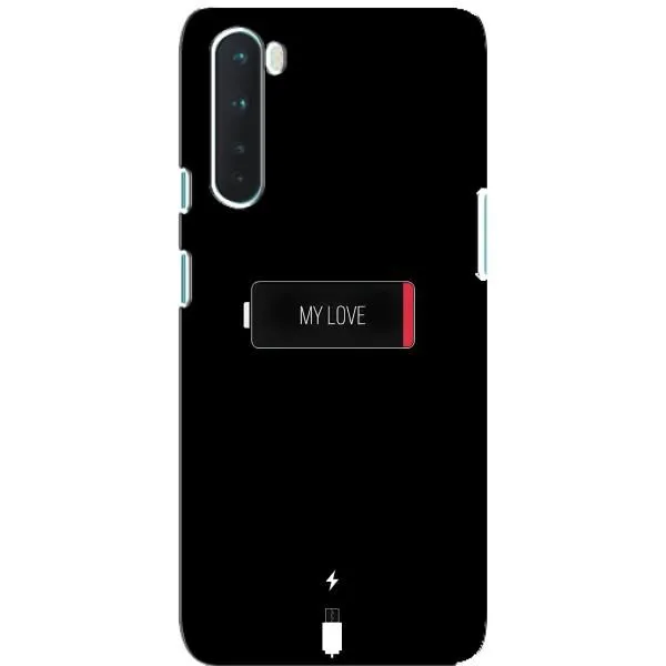 Чехол с принтом «Love battery» для OnePlus Nord