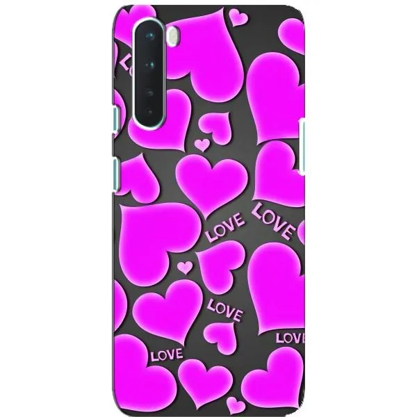 Чехол с принтом «Pink hearts» для OnePlus Nord