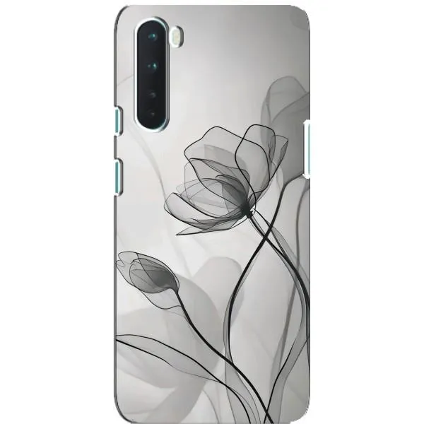 Чехол с принтом «Черные цветы» для OnePlus Nord