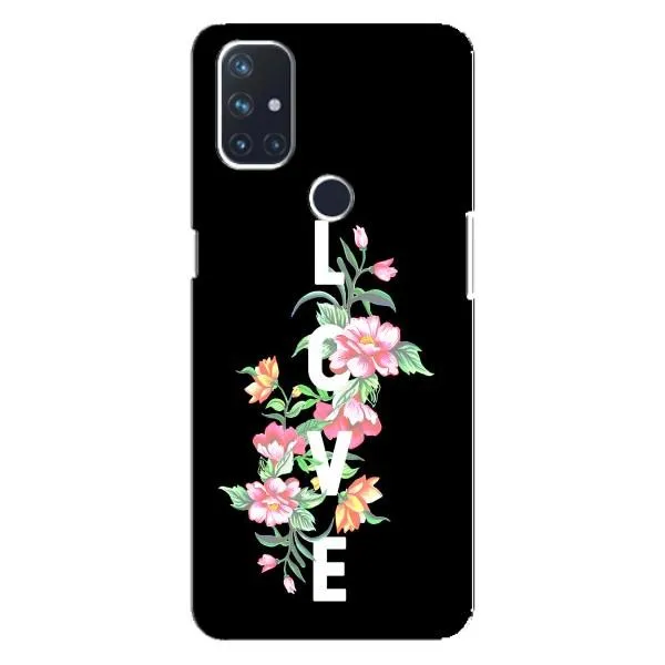 Чехол с принтом «Цветы LOVE» для OnePlus Nord 10 5G Чехол с принтом «Цветы LOVE» для OnePlus Nord 10 5G