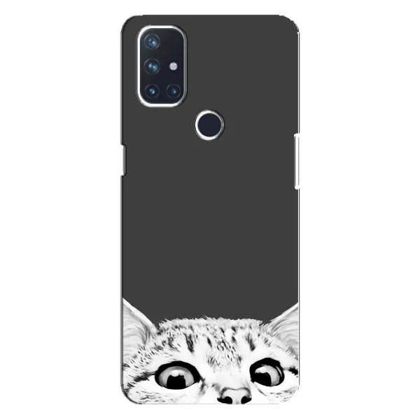 Чехол с принтом «Выглядывает кот» для OnePlus Nord 10 5G Чехол с принтом «Выглядывает кот» для OnePlus Nord 10 5G
