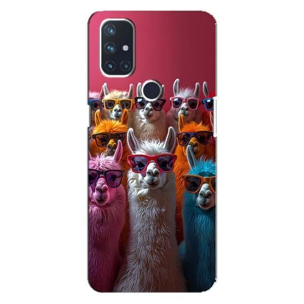 Чехол с принтом «Ламы в очках» для OnePlus Nord 10 5G