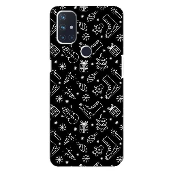 Чехол с принтом «Новогодний фон» для OnePlus Nord 10 5G