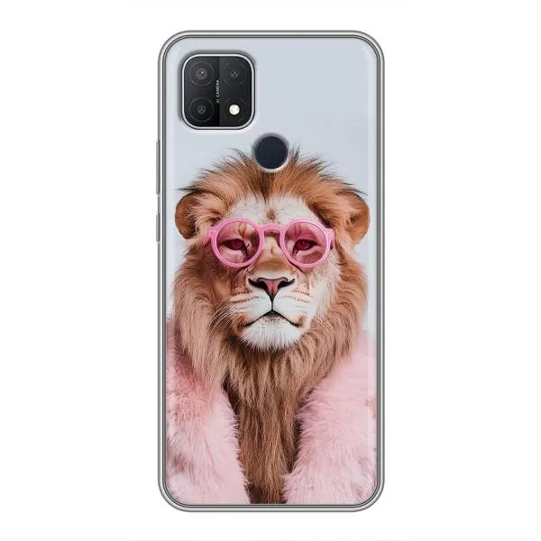 Чехол с принтом «Лев в очках» для OPPO A15 Чехол с принтом «Лев в очках» для OPPO A15
