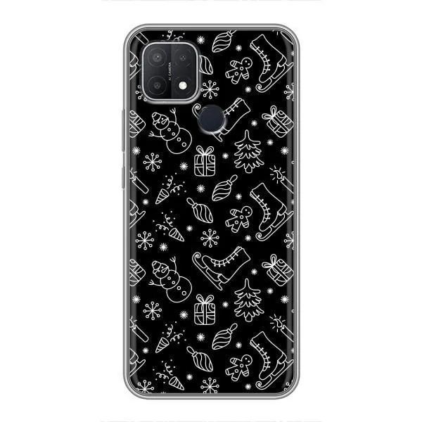 Чехол с принтом «Новогодний фон» для OPPO A15s Чехол с принтом «Новогодний фон» для OPPO A15s