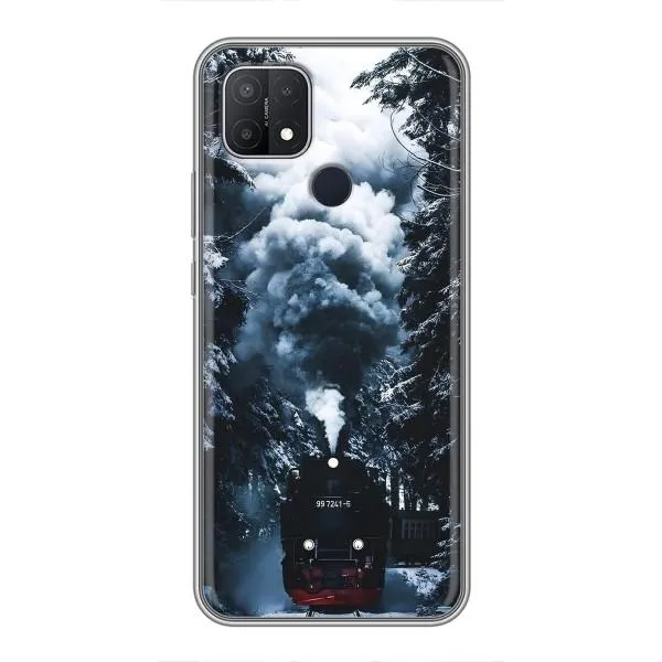 Чехол с принтом «Зимний поезд» для OPPO A15s Чехол с принтом «Зимний поезд» для OPPO A15s