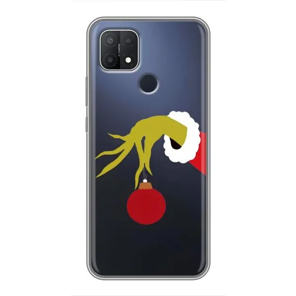 Чехол с принтом «Гринч с игрушкой» для OPPO A15s