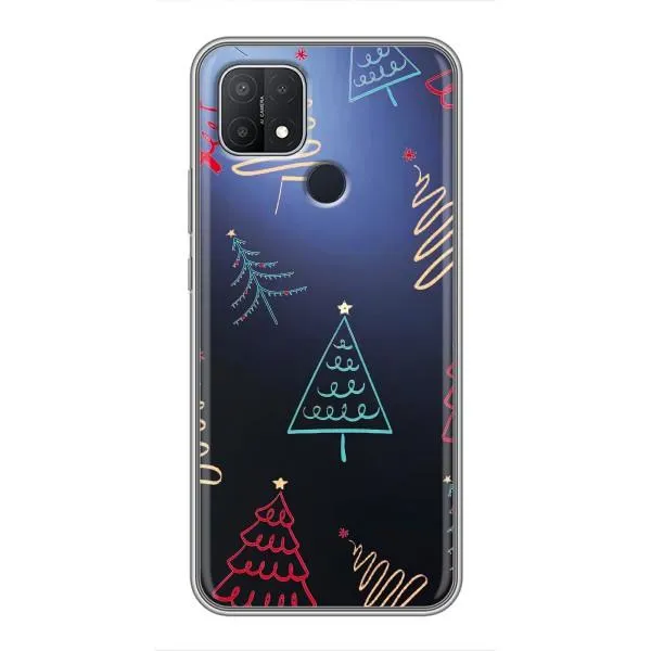 Чехол с принтом «Рождественские елки» для OPPO A15s