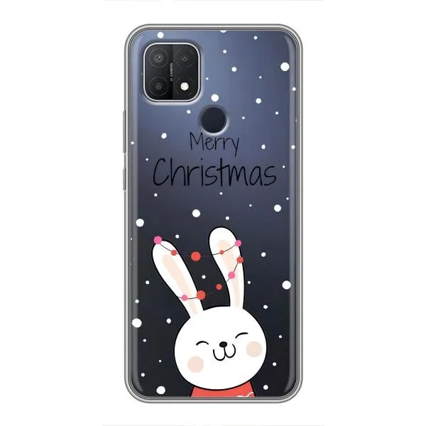 Чехол с принтом «Рождественский заяц» для OPPO A15s