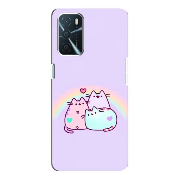 Чехол с принтом «Радужные котики» для OPPO A16