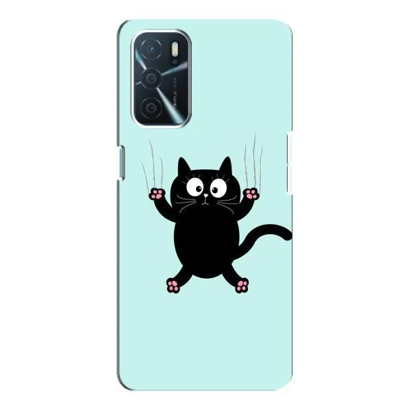 Чехол с принтом «Падающий кот» для OPPO A16 Чехол с принтом «Падающий кот» для OPPO A16