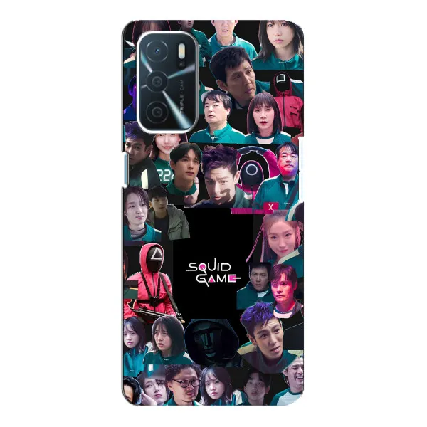 Чехол с принтом «Коллаж Игра кальмара» для OPPO A16