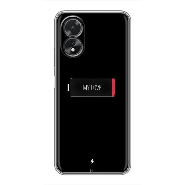 Чехол с принтом «Love battery» для OPPO A17