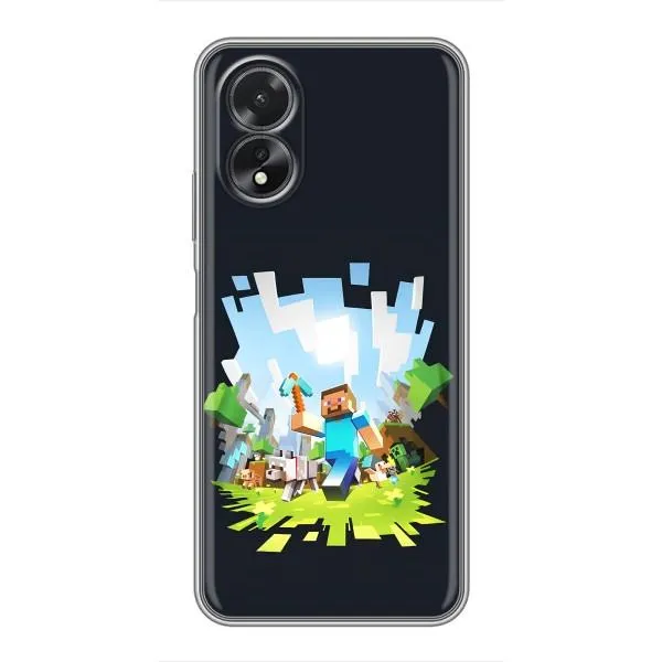 Чехол с принтом «персонажи Minecraft» для OPPO A17 Чехол с принтом «персонажи Minecraft» для OPPO A17