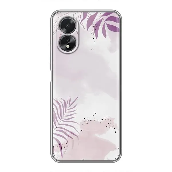 Чехол с принтом «Фиолетовые листья» для OPPO A17