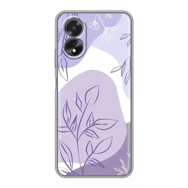 Чехол с принтом «Фиолетовые листья абстракция» для OPPO A17