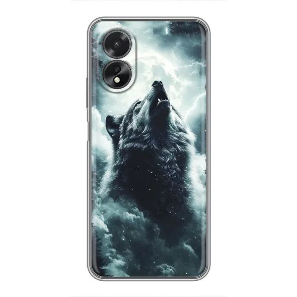 Чехол с принтом «Волк в облаках» для OPPO A17