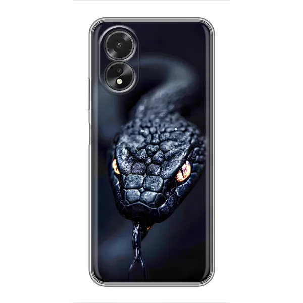 Чехол с принтом «Черная змея» для OPPO A17