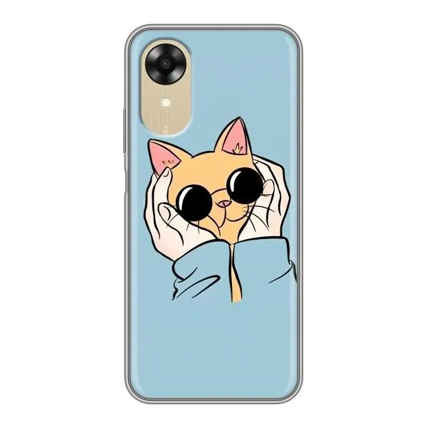 Чехол с принтом «Котик в очках» для OPPO A17k Чехол с принтом «Котик в очках» для OPPO A17k
