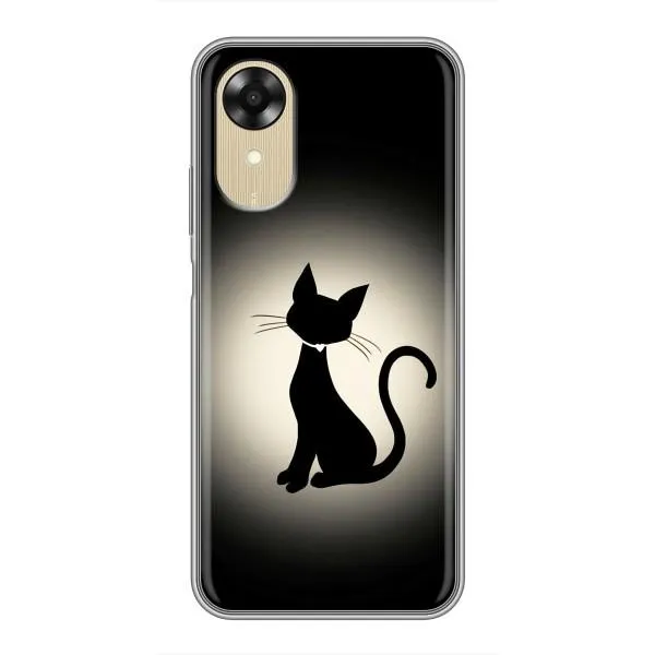 Чехол с принтом «Силуэт котика» для OPPO A17k Чехол с принтом «Силуэт котика» для OPPO A17k