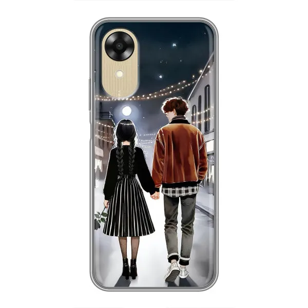 Чехол с принтом «Уэнздей и Тайлер» для OPPO A17k Чехол с принтом «Уэнздей и Тайлер» для OPPO A17k