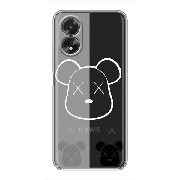Чехол с принтом «БеарБрик глаза» для OPPO A18