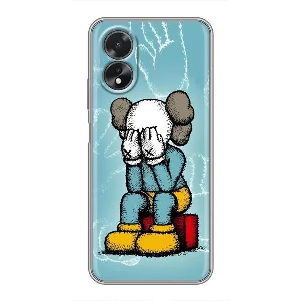 Чехол с принтом «Плач Bearbrick» для OPPO A18