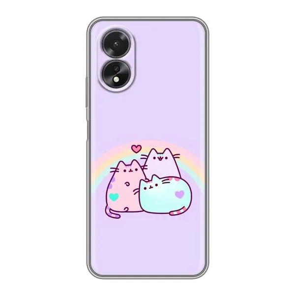 Чехол с принтом «Радужные котики» для OPPO A18 Чехол с принтом «Радужные котики» для OPPO A18