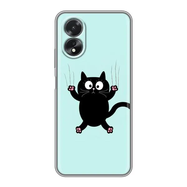 Чехол с принтом «Падающий кот» для OPPO A18 Чехол с принтом «Падающий кот» для OPPO A18
