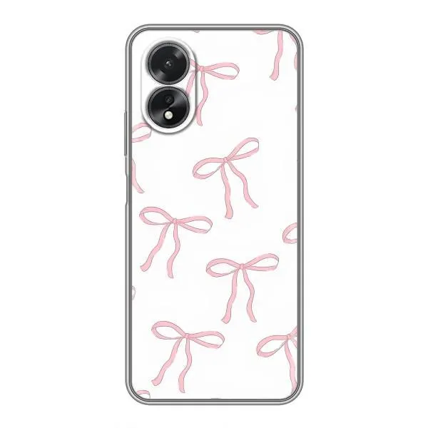 Чехол с принтом «Розовые бантики» для OPPO A18