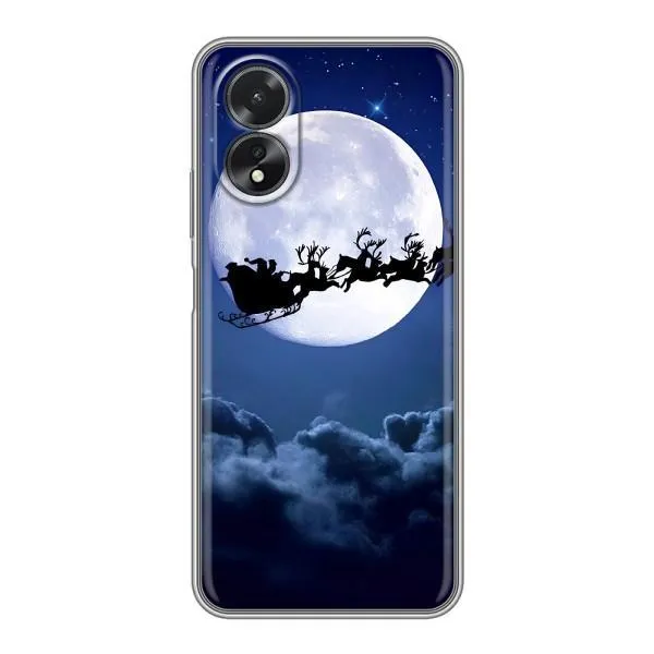 Чехол с принтом «Санта - луна» для OPPO A18 Чехол с принтом «Санта - луна» для OPPO A18
