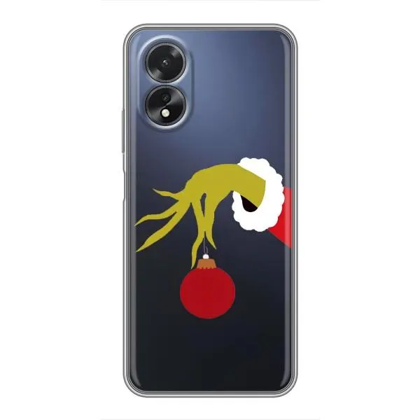 Чехол с принтом «Гринч с игрушкой» для OPPO A18