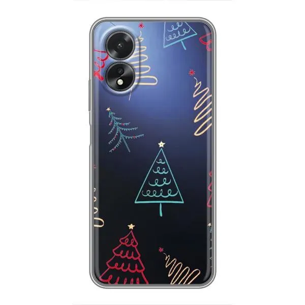 Чехол с принтом «Рождественские елки» для OPPO A18