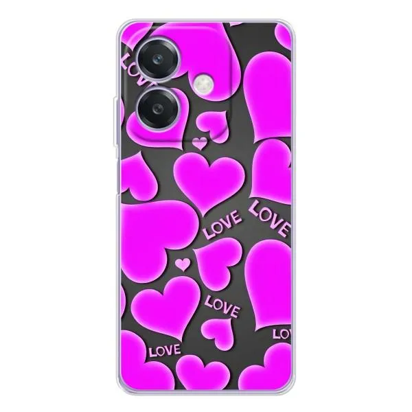 Чохол з принтом «Pink hearts» для OPPO A3