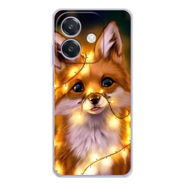 Чехол с принтом «Лисичка в гирляндах» для OPPO A3