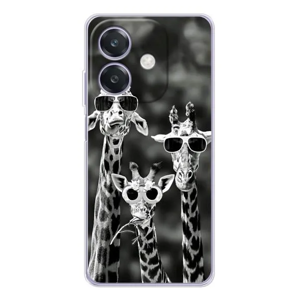 Чехол с принтом «Жирафы в очках» для OPPO A3